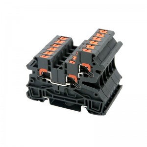 RPI 4-TWIN Side Contact Push-in (one in two out) Terminal Block