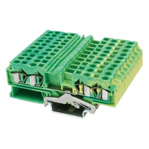 RST4-QUOTTRO-PE Pull-back Ground Spring Terminal Block