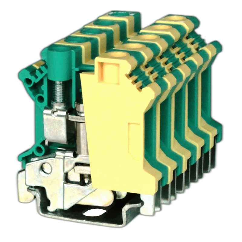 RTB 10-PE Screw Connection Iron Conductor Electric Din Rail Ground Terminal Block