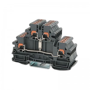 RPITT 4 Side Contact Double Level Push-in Terminal Block