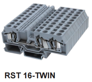RST16-TWIN Feed-through Spring Terminal Block